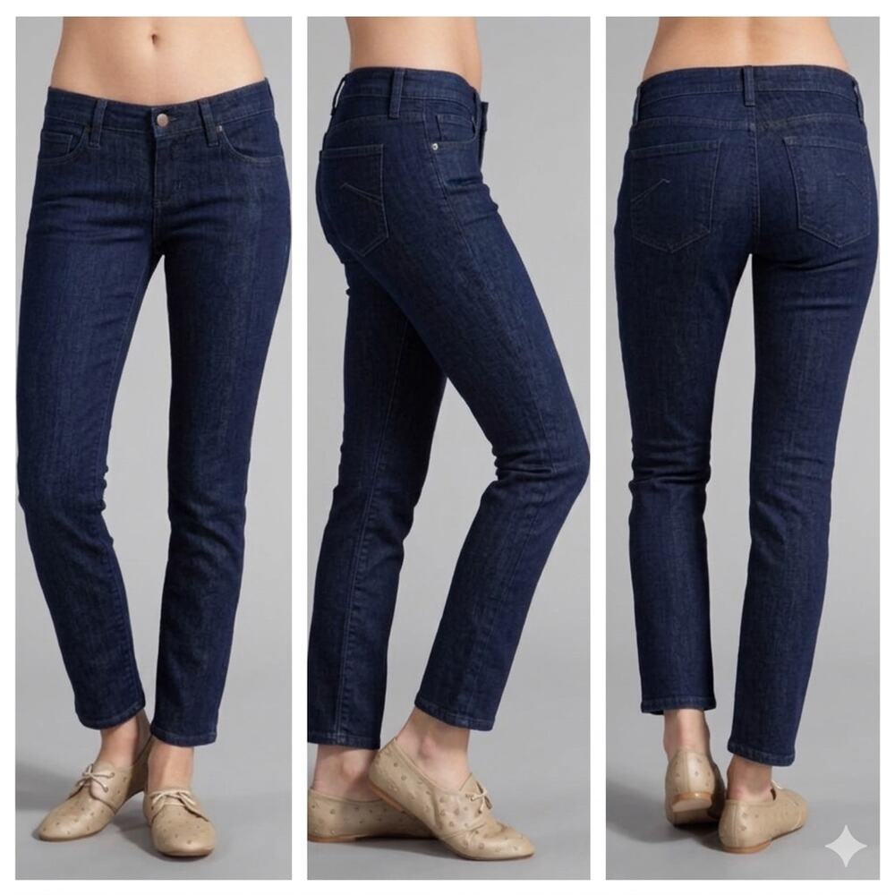 James Jeans Ritchie Dry Aged Denim Straight Leg Jeans Ankle Dark Wash Size 28